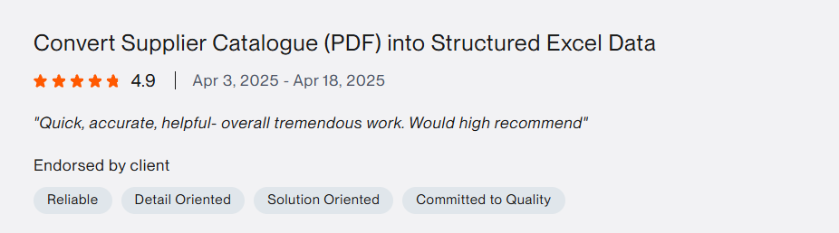 Upwork testimonial 4